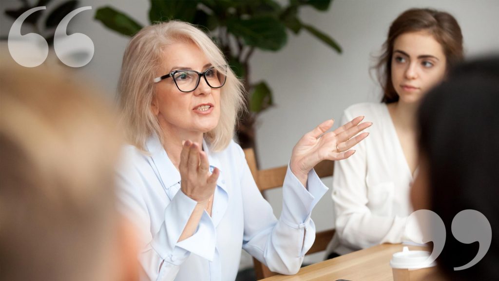 Group speech coaching session with The Speech Coach.