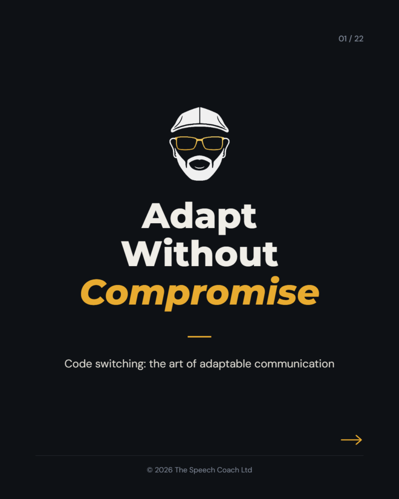 The Speech Coach: Code Switching: The Art of Adaptable Communication