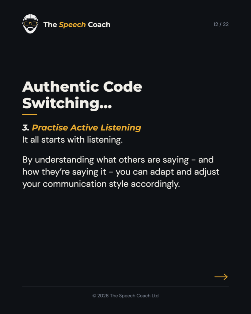 The Speech Coach: Code Switching: The Art of Adaptable Communication