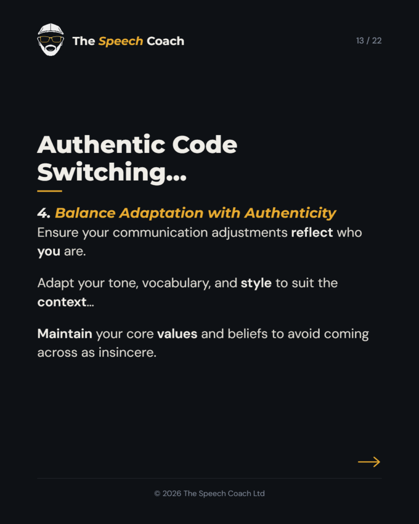 The Speech Coach: Code Switching: The Art of Adaptable Communication